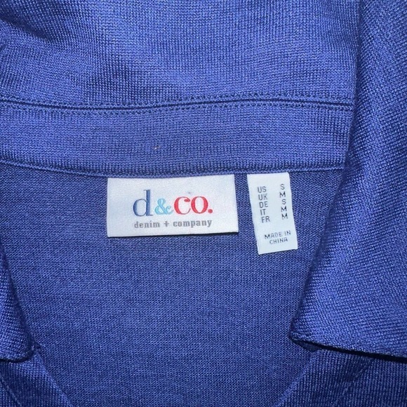 NWOT Women’s Small Denim + Company LS Collared Pullover Shirt - Picture 2 of 7